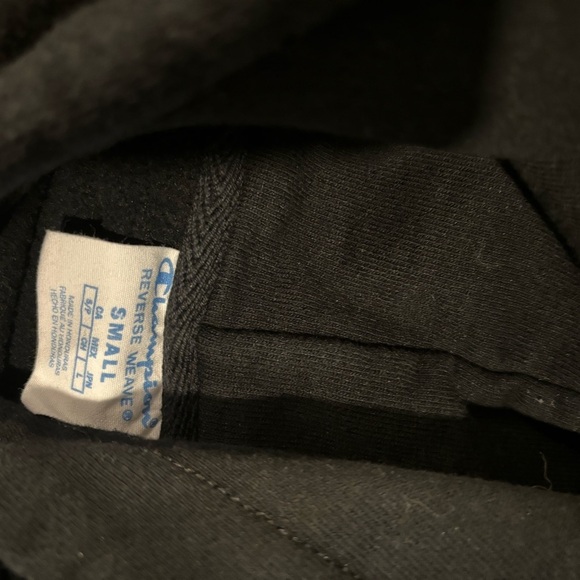 CHAMPION Reverse Weave Embossed Pullover Mens Hoodie Black Pink Blue Small - Picture 7 of 8